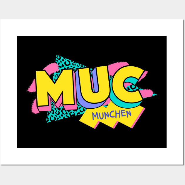 Munich, Germany Retro 90s Logo Wall Art by SLAG_Creative